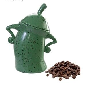 Canister With Attitude PVC Durability Food Storage Green / Spotted